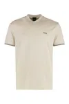 Hugo Boss Crew Neck Short Sleeve Technical T-shirt In Neutral
