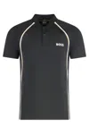 Hugo Boss Active Slim-fit Polo Shirt In Super-stretch Mesh In Black