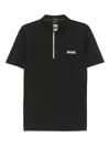 Hugo Boss Boss Technical Fabric Polo Shirt In Black