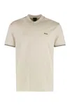 Hugo Boss Crew Neck Short Sleeve Technical T-shirt In Gold