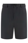 Hugo Boss Boss Techno Fabric Bermuda-shorts In Black