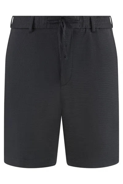 Hugo Boss Boss Techno Fabric Bermuda-shorts In Black