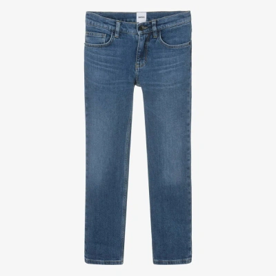 Hugo Boss Boss Teen Boys Blue Regular Fit Denim Jeans