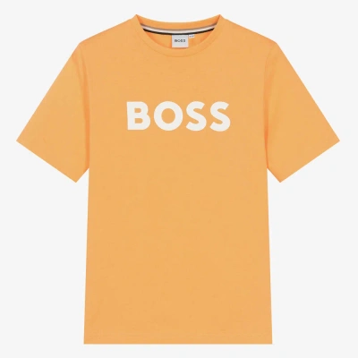 Hugo Boss Boss Teen Boys Orange Cotton T-shirt