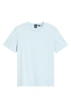 Hugo Boss T-shirt With Bubble-jacquard Structure In Blue
