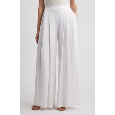 Hugo Boss Boss Tetosa Pleated Wide Leg Pants In White