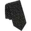 Hugo Boss Boss Textured Stripe Wool Tie In Black