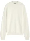 Hugo Boss Boss Textured Wool-blend Jumper In Beige