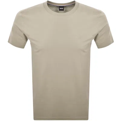 Hugo Boss Boss Thompson 01 T Shirt Beige In Green
