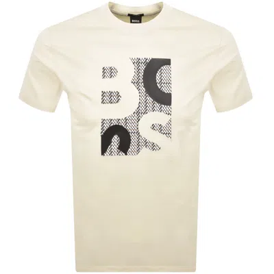 Hugo Boss Boss Thompson 655 T Shirt Beige In Neutral