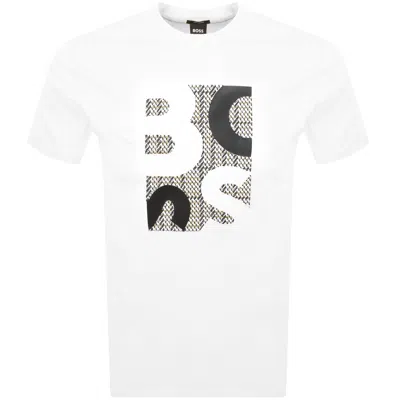 Hugo Boss Logo Graphic-print T-shirt In White
