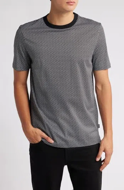 Hugo Boss Boss Thompson Cotton Ringer T-shirt In Black