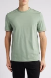 Hugo Boss Boss Thompson Cotton T-shirt In Light/pastel Green