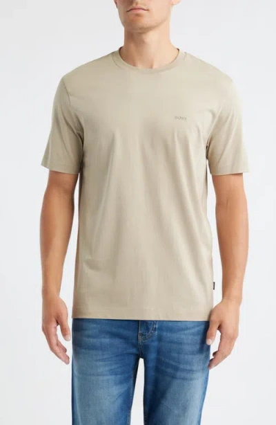 Hugo Boss Boss Thompson Heathered T-shirt In Brown