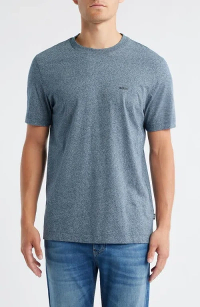 Hugo Boss Boss Thompson Heathered T-shirt In Gray