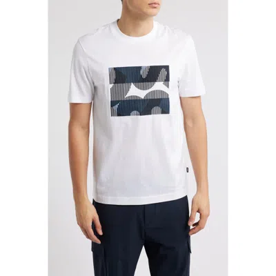 Hugo Boss Boss Thompson Logo Graphic T-shirt In Natural
