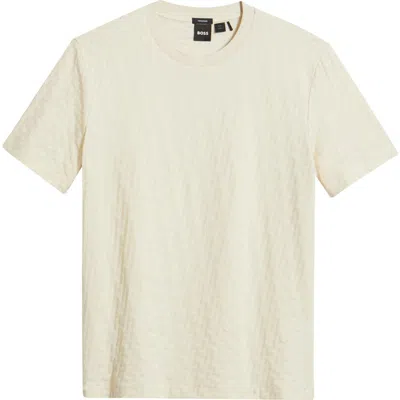 HUGO BOSS BOSS THOMPSON LOGO JACQUARD COTTON T-SHIRT
