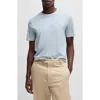 Hugo Boss Boss Thompson Solid Cotton T-shirt In Light Blue