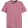 Hugo Boss Boss Thompson Solid Cotton T-shirt In Pink