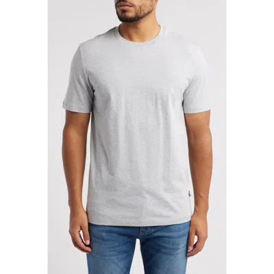 Hugo Boss Boss Thompson Solid Cotton T-shirt In Gray