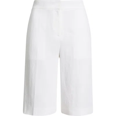 Hugo Boss Boss Tianala Wide Leg Shorts In White