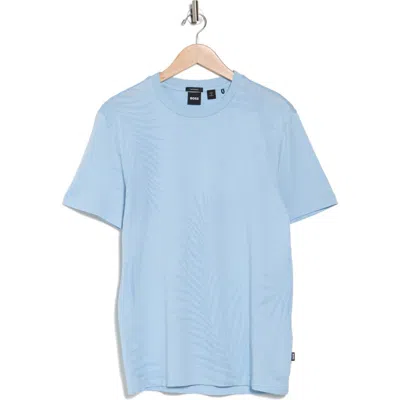 Hugo Boss Boss Tiburt Cotton T-shirt In Blue
