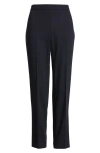 Hugo Boss Slim-fit Trousers With A Cropped Length In Clean Navy