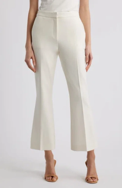 Hugo Boss Boss Timasa Flare Pants In Soft Cream