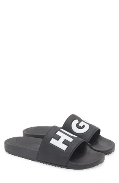 Hugo Boss Boss Timeout Slide Sandal In Black