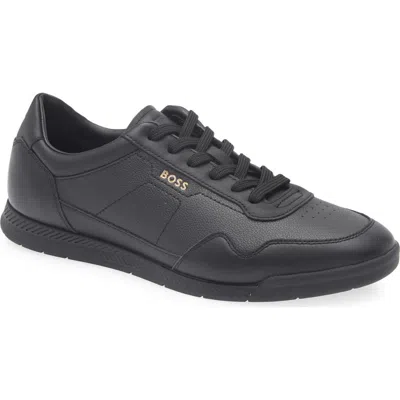 Hugo Boss Boss Titanium Low Top Sneaker In Black