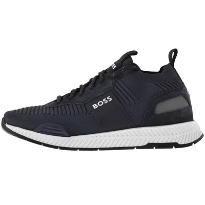 Hugo Boss Boss Titanium Runn Trainers Navy