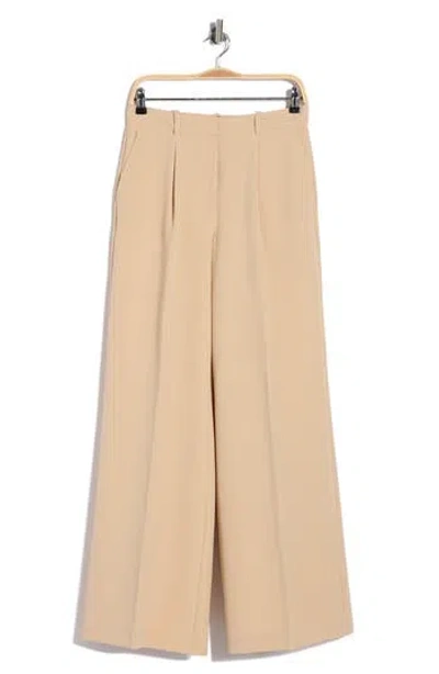 Hugo Boss Boss Tiwi Wide Leg Trousers In Neutral