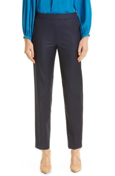 Hugo Boss Boss Tocane Wool Suit Trousers In Blue