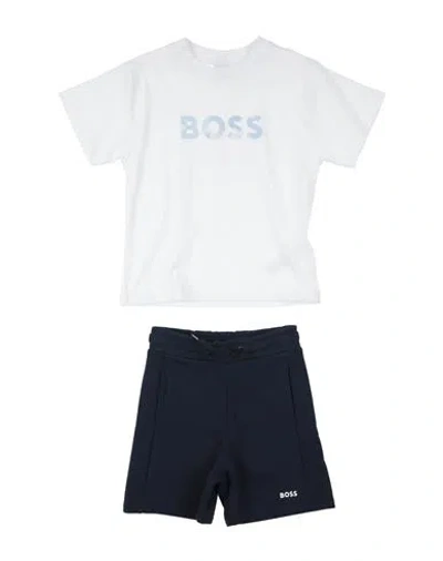 Hugo Boss Babies' Boss Toddler Boy Co-ord White Size 6 Cotton In Multi