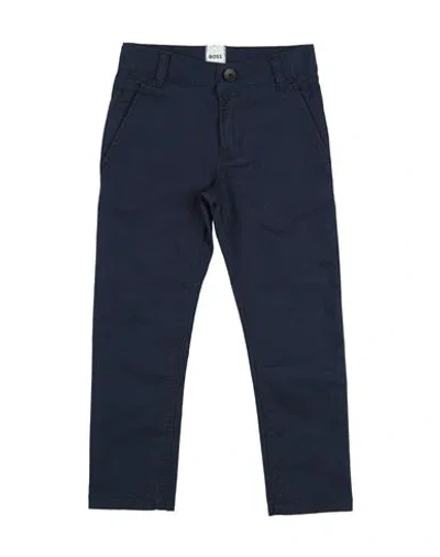 Hugo Boss Babies' Boss Toddler Boy Pants Navy Blue Size 4 Cotton, Elastane