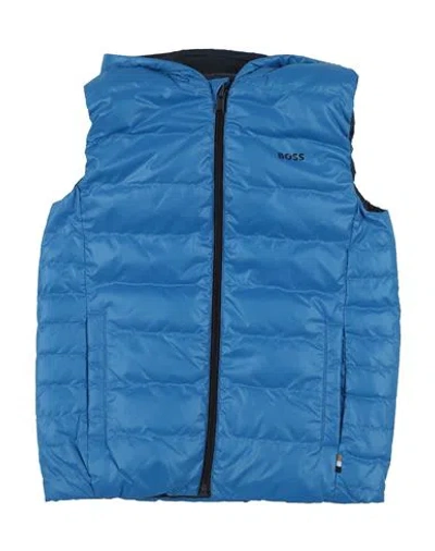 Hugo Boss Babies' Boss Toddler Boy Down Jacket Azure Size 6 Polyamide In Blue