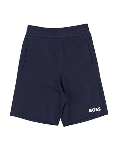 Hugo Boss Babies' Boss Toddler Boy Shorts & Bermuda Shorts Navy Size 5 Cotton, Polyester In Navy Blue