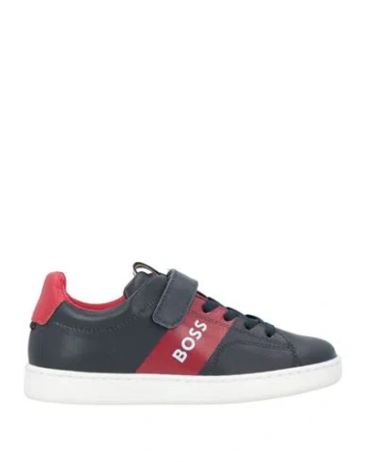 Hugo Boss Babies' Boss Toddler Boy Sneakers Midnight Blue Size 8c Leather