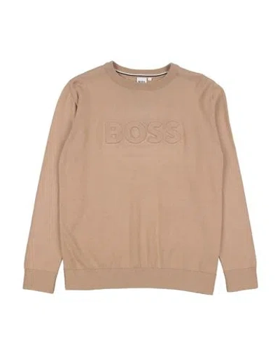 Hugo Boss Babies' Boss Toddler Boy Sweater Camel Size 5 Cotton In Neutral