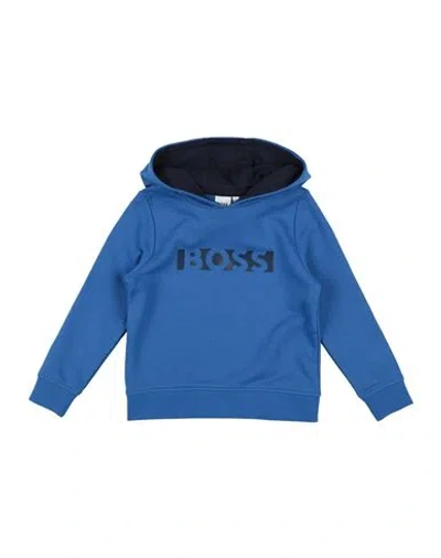 Hugo Boss Kids' Boss Toddler Boy Sweatshirt Azure Size 5 Cotton, Polyester