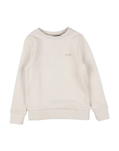 Hugo Boss Babies' Boss Toddler Boy Sweatshirt Beige Size 6 Cotton, Polyester In Neutral
