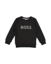 Hugo Boss Boss Toddler Boy Sweatshirt Black Size 5 Cotton, Polyester, Elastane