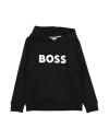 Hugo Boss Boss Toddler Boy Sweatshirt Black Size 6 Cotton, Polyester, Elastane In Black
