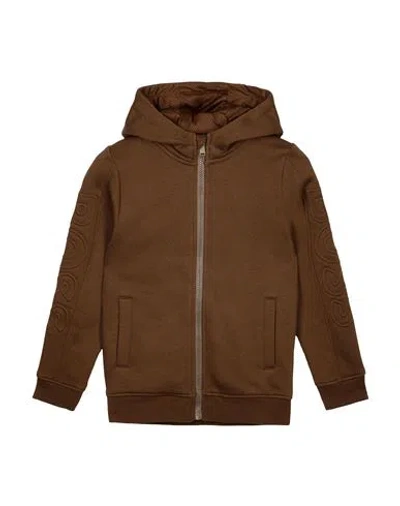 Hugo Boss Babies' Boss Toddler Boy Sweatshirt Brown Size 4 Cotton, Polyester