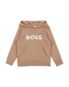 Hugo Boss Babies' Boss Toddler Boy Sweatshirt Camel Size 6 Cotton, Polyester, Elastane In Beige