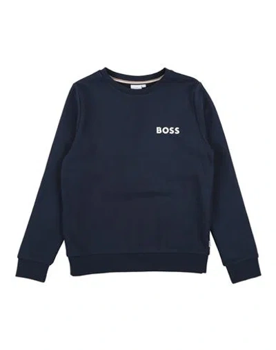 Hugo Boss Babies' Boss Toddler Boy Sweatshirt Midnight Blue Size 5 Cotton, Polyester