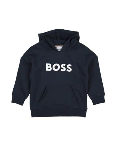 Hugo Boss Babies' Boss Toddler Boy Sweatshirt Midnight Blue Size 6 Cotton, Polyester