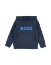 Hugo Boss Babies' Boss Toddler Boy Sweatshirt Navy Size 6 Cotton, Polyester, Elastane In Blue