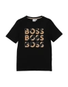 Hugo Boss Boss Toddler Boy T-shirt Black Size 6 Cotton, Elastane In Black