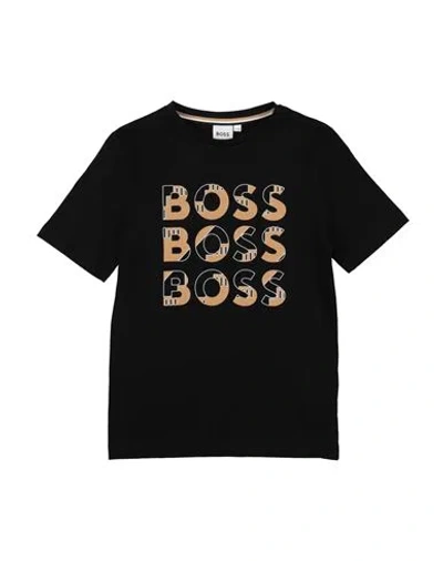 Hugo Boss Babies' Boss Toddler Boy T-shirt Black Size 6 Cotton, Elastane